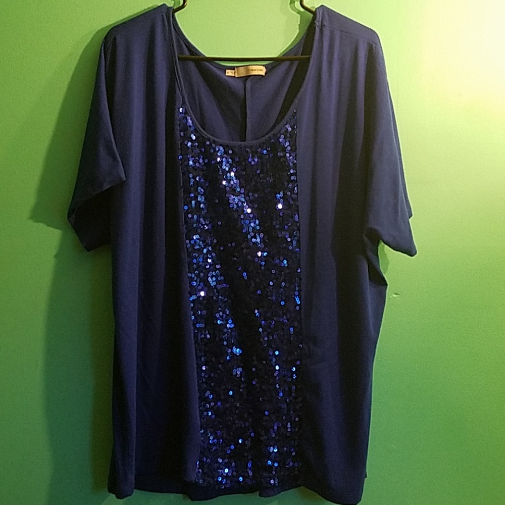 Blue sparkly top